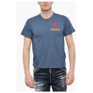 Dsquared² Cotton Blend Crew-neck T-shirt with Print