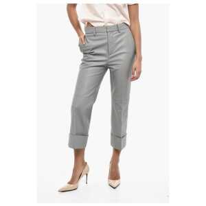 Dsquared² Lining Cropped Leather Pants