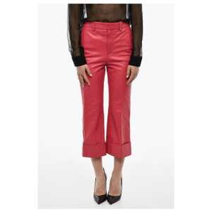 Dsquared² Cuffed Hem Leather Pants