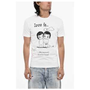 Dsquared² Cotton Crew-neck T-shirt with Embossed Print