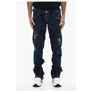 Dsquared² Distressed SHAMPEI Jeans with Visible Stitching