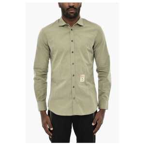 Dsquared² Poplin Cotton Shirt with Spread Collar