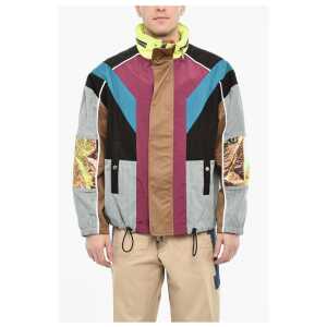Dsquared² Multi Fabrics Windbreaker With Hidden Hood