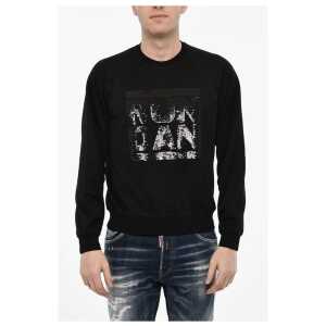 Dsquared² Cotton Blend Sweatshirt with Sequined Monogram