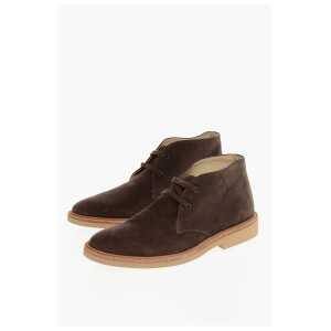 Corneliani Solid Color Suede Desert Boots