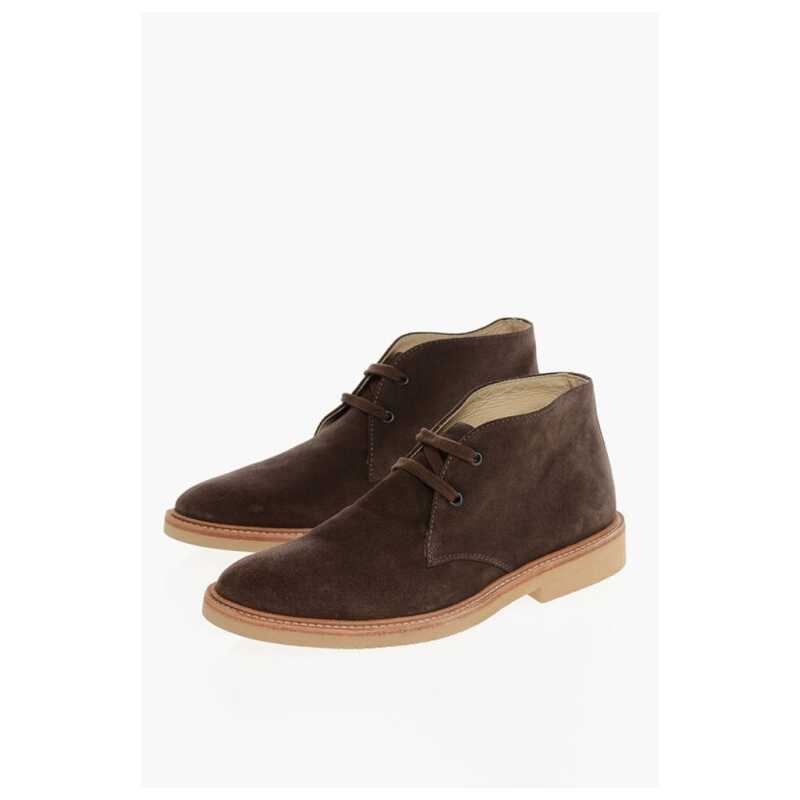 Corneliani Solid Color Suede Desert Boots, theFeinheit