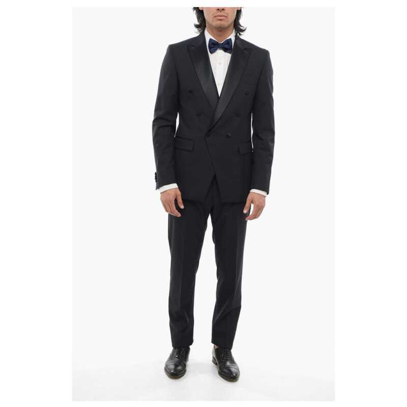 Corneliani Virgin Wool Double-Breasted Suit With Peak Lapel, theFeinheit
