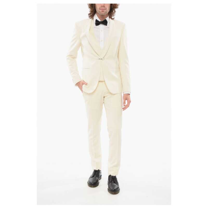 Corneliani CODE Virgin Wool 3 Piece Suit With Shawl Lapel, theFeinheit