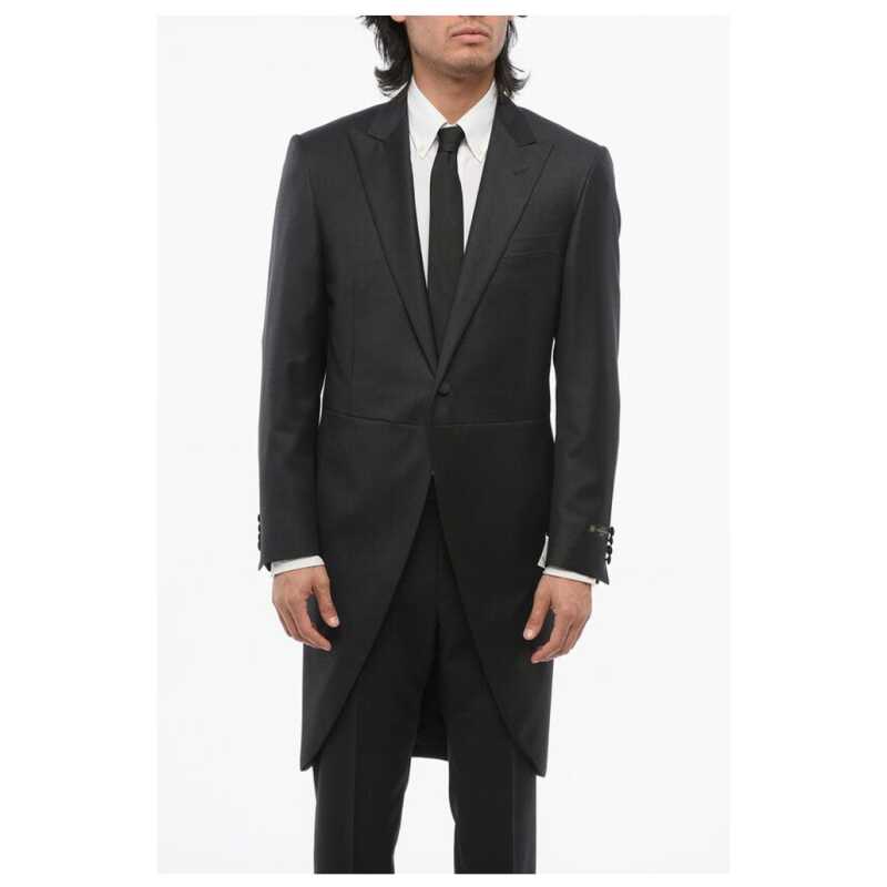 Corneliani Virgin Wool Peak Lapel LEADER Tail-Coat Blazer, theFeinheit