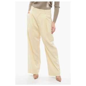 Bottega Veneta Silk Blend Palazzo Pants