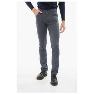 Corneliani ID Wool Pants with Buttoned Closure