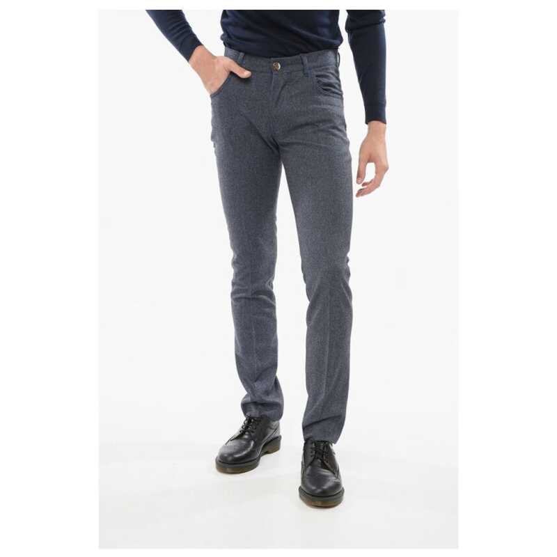 Corneliani ID Wool Pants with Buttoned Closure, theFeinheit