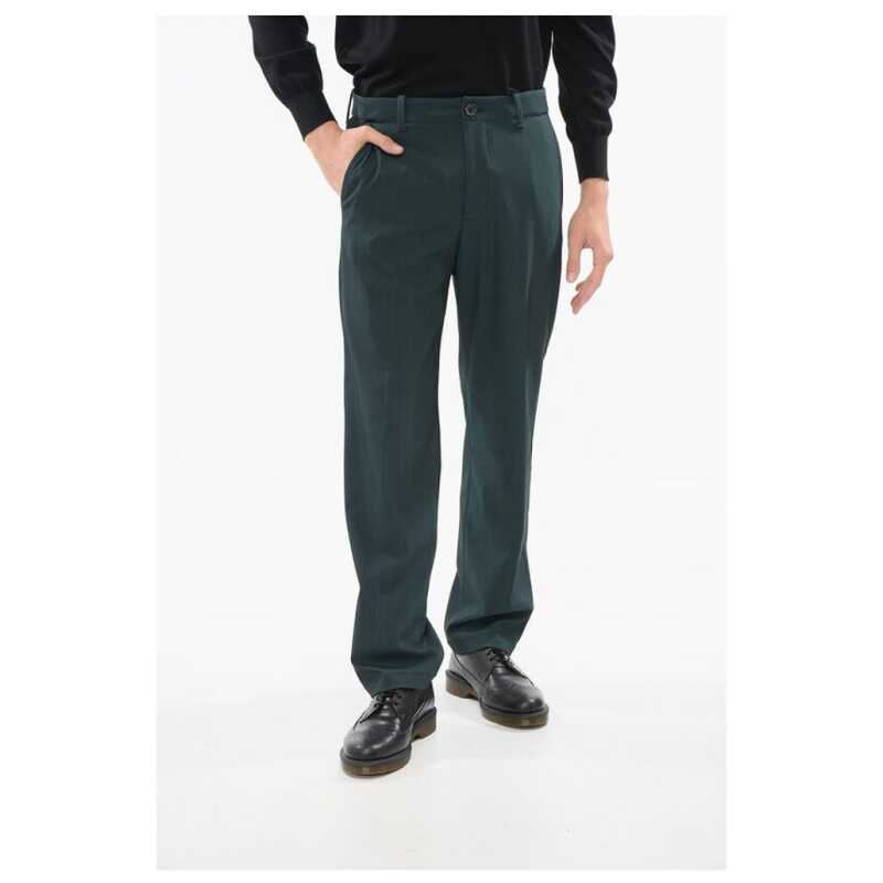Corneliani Wool Blend CIRCLE Pants with Visible Stitching, theFeinheit