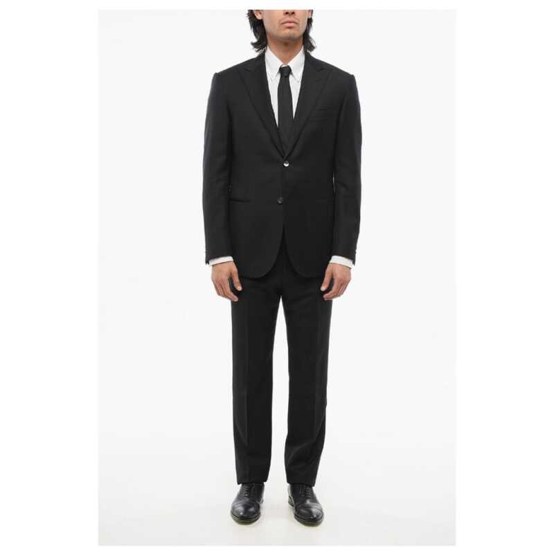 Corneliani CODE Virgin Wool Suit with Peak Lapel, theFeinheit