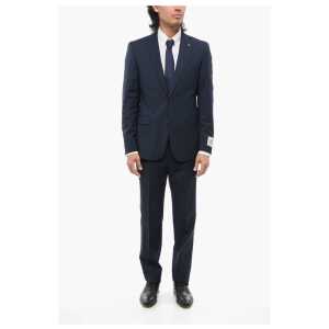 Corneliani CC COLLECTION Virgin Wool REFINED Suit with Micro Houndstoot