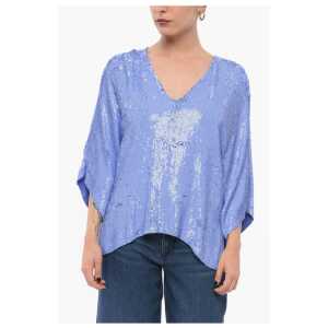 Parosh Long Sleeved Top With Allover Sequins