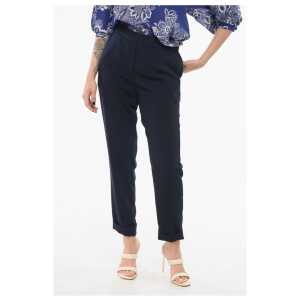 Parosh Slim Pants with Turn-up Hems