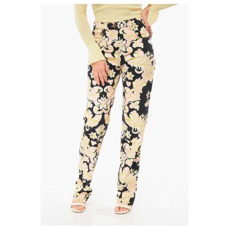 Etro 5-Pocketed Floral Patterned Denim Pants, theFeinheit