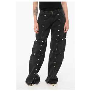 The Attico Modular Baggy Fit Denims with Snap Buttons 26cm