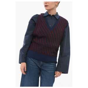 Loewe Check Patterned Stretch Cotton Vest