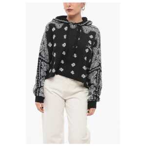 Amiri Paisley Patterned Cropped Fit Hoodie