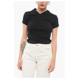 Coperni Cropped Fit T-Shirt with Wrap Design