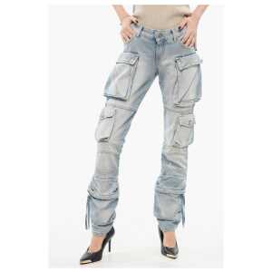 The Attico Light-washed Cargo Denims