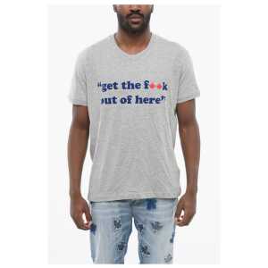 Dsquared² Crew Neck OUT OF HERE Cotton T-Shirt