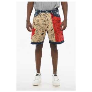 Dsquared² Color Block Designed FLAG Boxer Fit Shorts