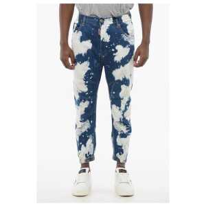 Dsquared² Tie Dye Combat Fit Denims with Elastic Cuffs