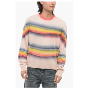 Amiri Crew Neck RAINBOW Degradè Cashmere Sweater