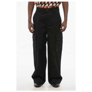 Valentino Stretch Cotton Cargo Pants with Belt Loops