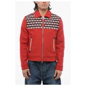 Amiri Wool Blend DIAMOND Jacket with Embroidered Insert