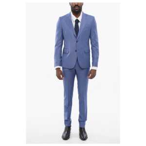Brian Dales Bird's Eye Wool Suit with Flap Pockets