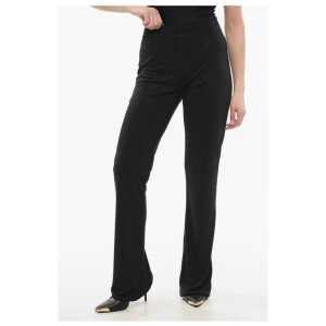Versace JEANS COUTURE Flared Pants with All Over Rhinestones