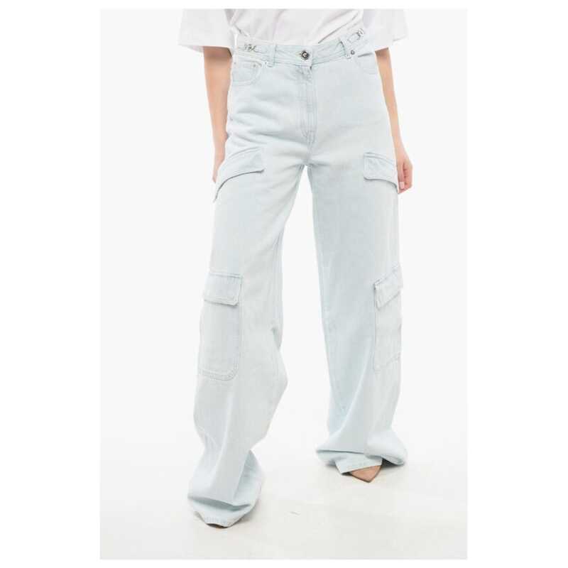 Versace Medusa Cargo Denims with Light Wash, theFeinheit