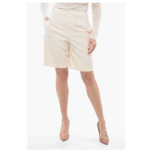 Saint Laurent Virgin Wool Tone sur Tone Striped Shorts