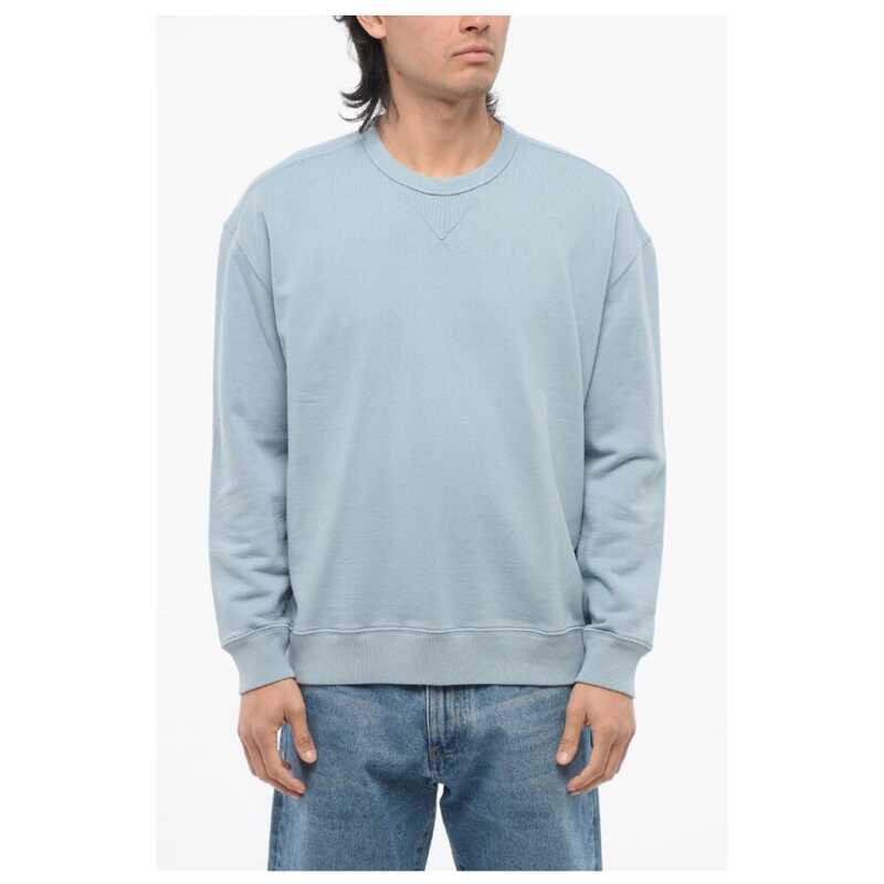 Ten c Solid Color Brushed Cotton Crewneck Sweatshirt, theFeinheit