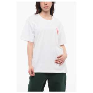 Longchamp Oversized Crew-Neck T-shirt with Love Embroidery