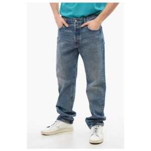 Straight Cut Jeans With Visible Stitching 21cm