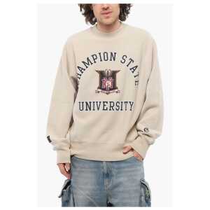 Champion Fleeced-Cotton CHAMPION STATE UNIVERSITY Crew-neck Sweatshir