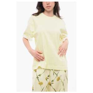 Burberry Crew Neck Dropped Shoulder Cotton T-Shirt