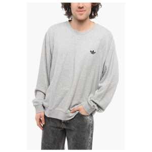Adidas WALES BONNER Cotton Crew-neck Sweatshirt with Velvet Logo