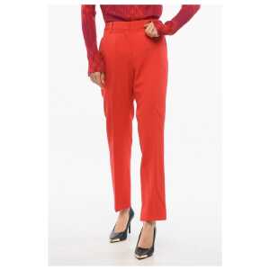 Burberry Wool Cropped Pants with Pleats