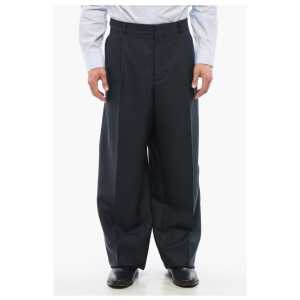 Dior Wool Wide-leg Pants with Front Pleats