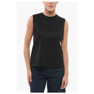 PINKO Cotton Top With Fringes