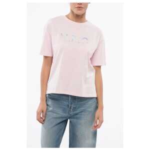 A.P.C. Cotton Crew-neck T-shirt with Front Print
