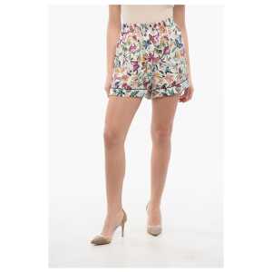 Dior Floral Patterned Silk Shorts