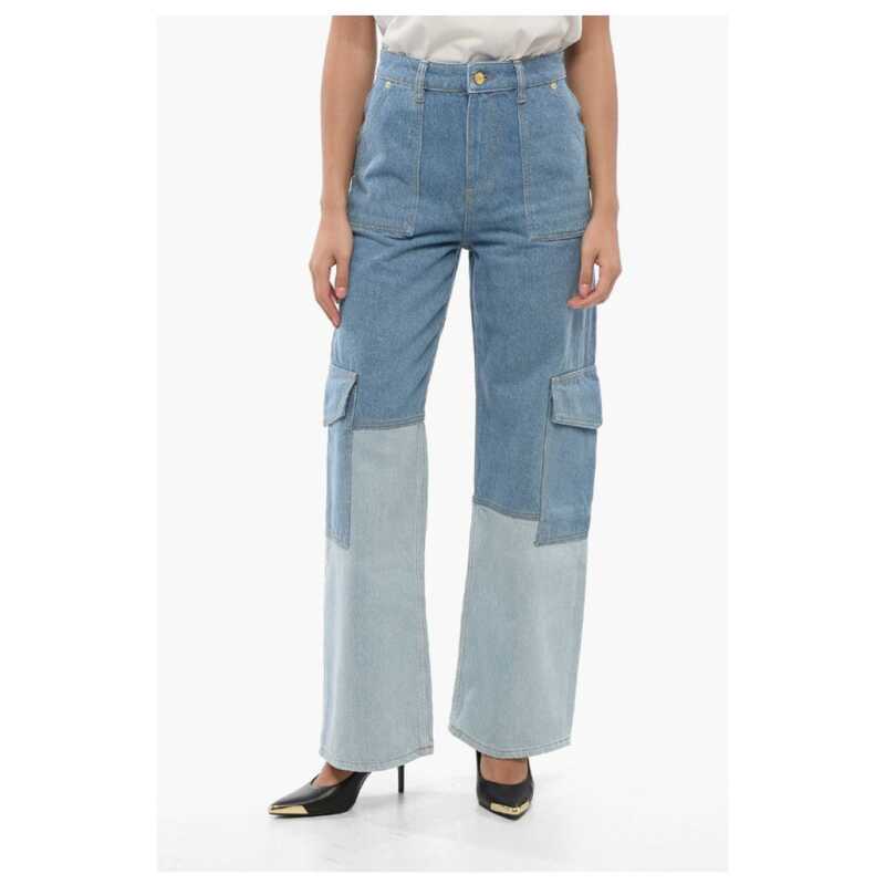 Ganni Two-Tone Loose Fit Cargo Jeans 26cm, theFeinheit
