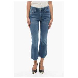 Frame Frayed Hem Cropped Boot Cut Jeans 21cm